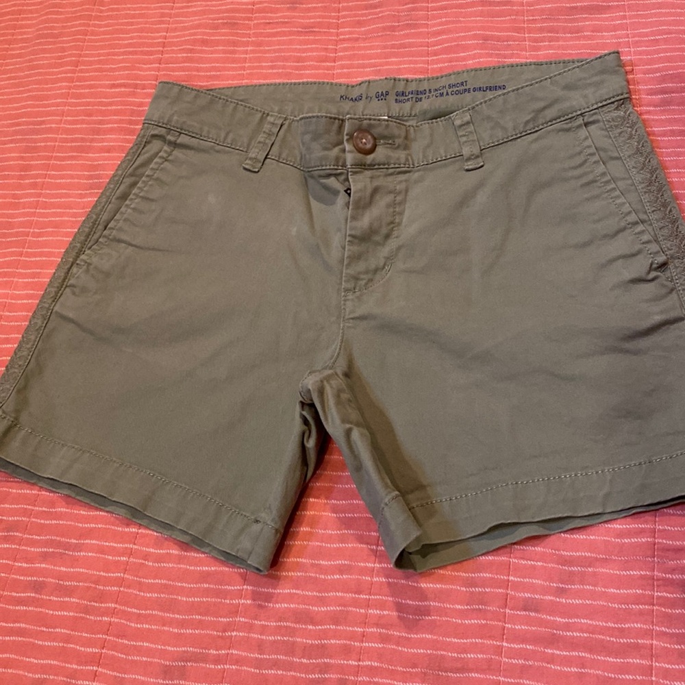 Green khaki shorts